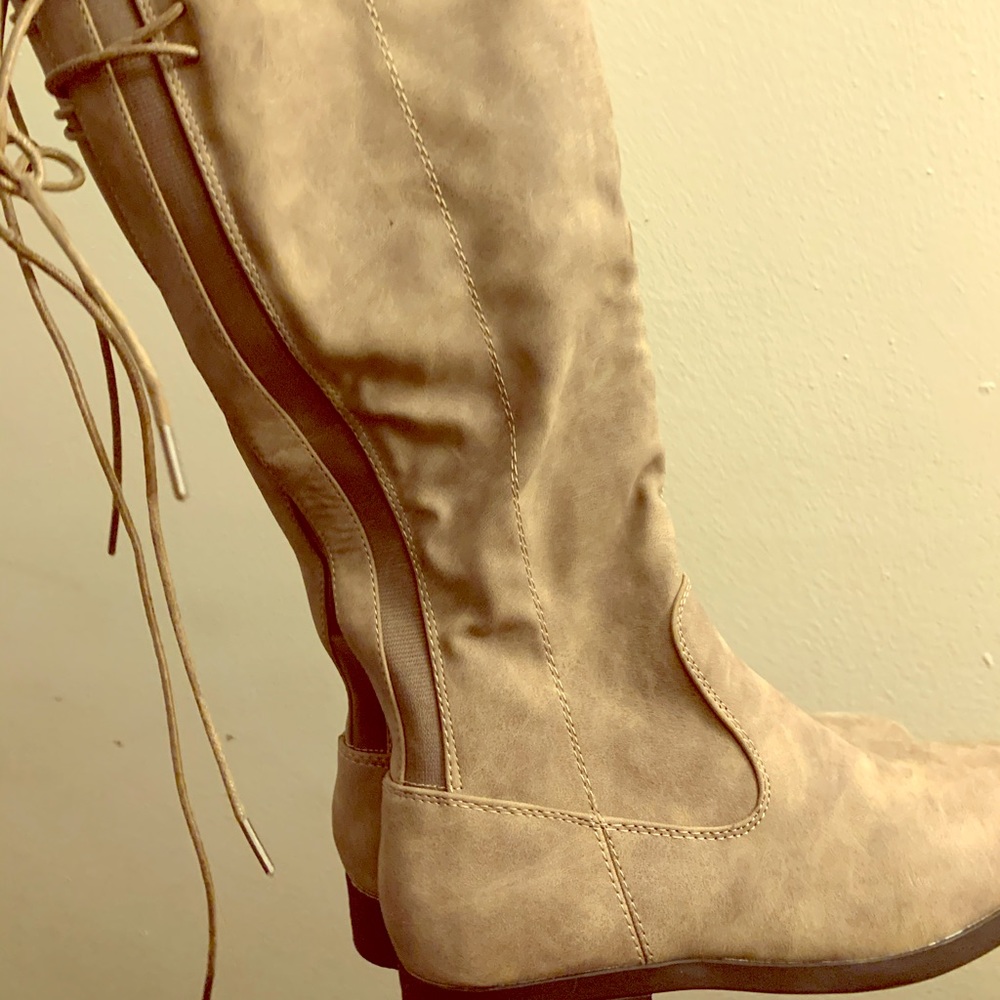 Gray boots